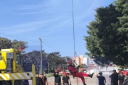 Capacitación sobre uso de hidroelevadores a cargo de la Dirección de Bomberos
