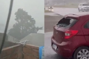Tormentón con lluvias fuertes y granizo azotó a Mar del Plata: impactantes videos