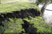 Preocupa un nuevo desmoronamiento en la Ribera del río Quequén